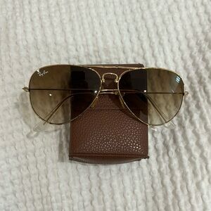 Ray-Ban folding gold aviators